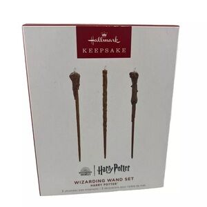 2022 Hallmark Harry Potter Wizarding Wand set of 3 wand ornaments